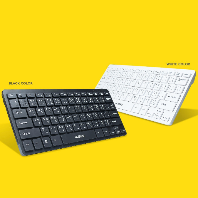 NUBWO NK-35 KEYBOARD MINI MERCURY PORTABLE ใช้งานง่าย คีย์บอร์ด ขนาดเล็ก บาง เบา ดีไซน์สวย NK35