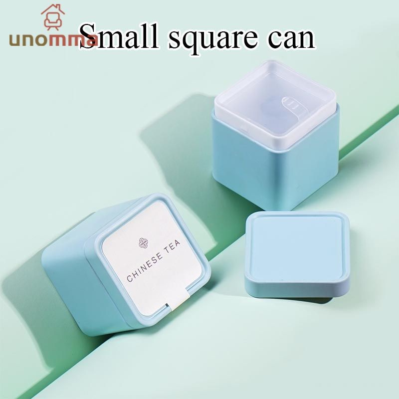🎈กระป๋องอลูมิเนียม ทรงสี่เหลี่ยมจิ๋ว สำหรับใส่ยอดใบชา เก็บรักษาและใช้งานง่าย พร้อมส่งในไทย unomma - รูปที่ 2