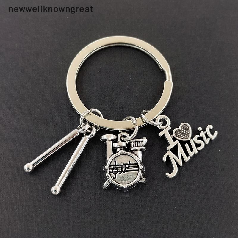 ใหม่wellknowngreat กลองเพลงคนรัก Rock กระเป๋าเป้สะพายหลังจี้ชุดกลองพวงกุญแจกระเป๋าเป้สะพายหลังพวงกุญแจ CAD