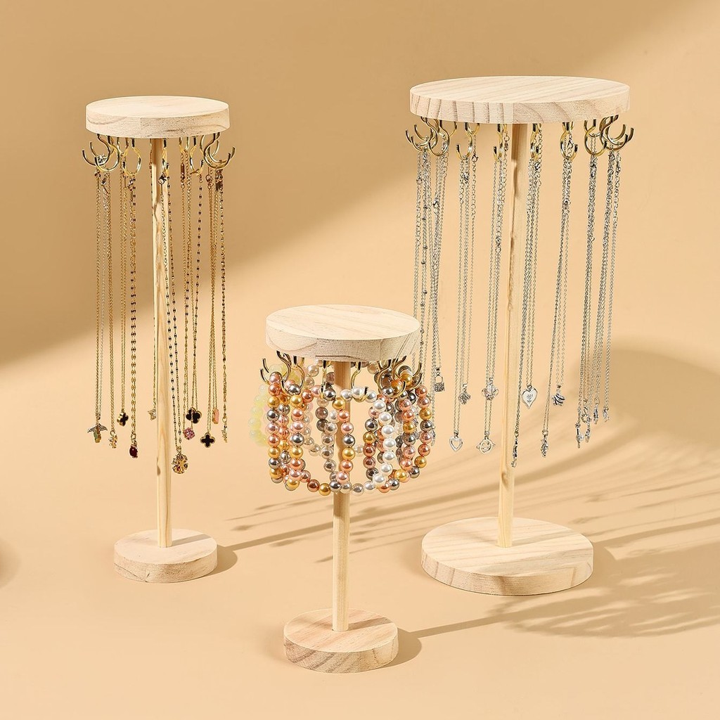 New Product#Solid Wood Necklace Jewelry Display Bracelet Storage Display Stand Pendant Bracelet Hang