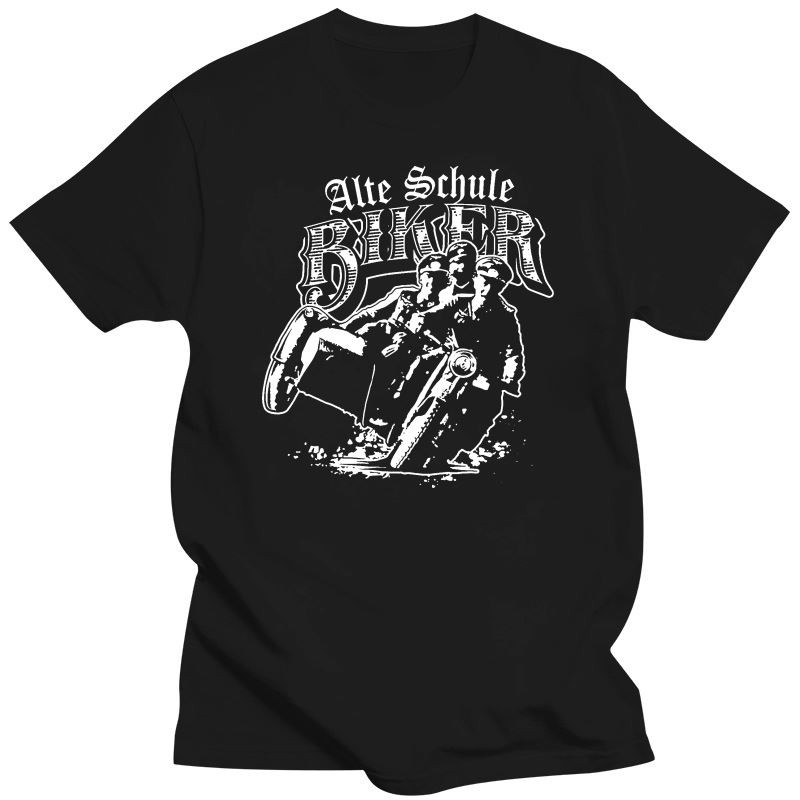Mens Clothing Tshirt Old School Biker Motorcycle Mc German เยอรมัน Sidecar Germany Classic Style Tee