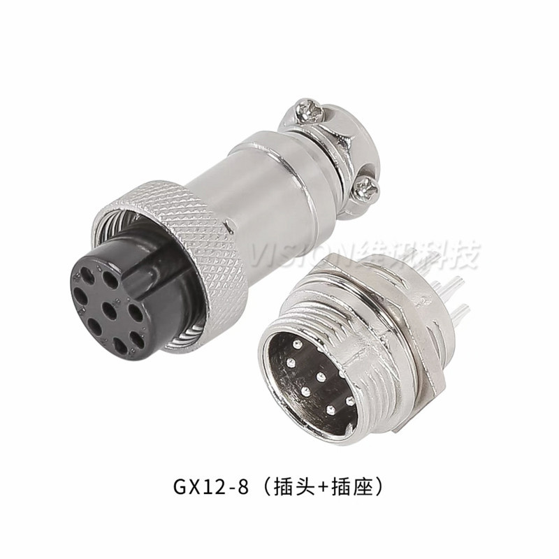 Gx12 ปลั๊กการบิน 2 3 4 5 6PIN เส้นผ่านศูนย์กลาง 12 มม. 3 แกน 4 แกน 5 แกนขั้วต่อสายเคเบิล + ปลั๊ก - รูปที่ 2