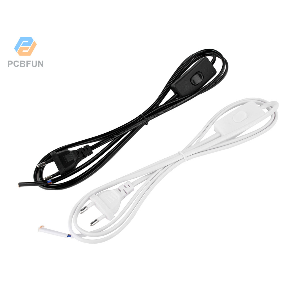Pcbfun สายไฟปลั๊ก 1.8 เมตร 303 สวิตช์พร้อมสกรู E27