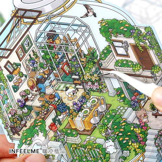 Idako [ชุดเปิดวันนี้] Vol.09 สติกเกอร์ภูมิทัศน์ 3D สามมิติทําด้วยมือฉากขนาดเล็กวัสดุสติกเกอร์ SS304