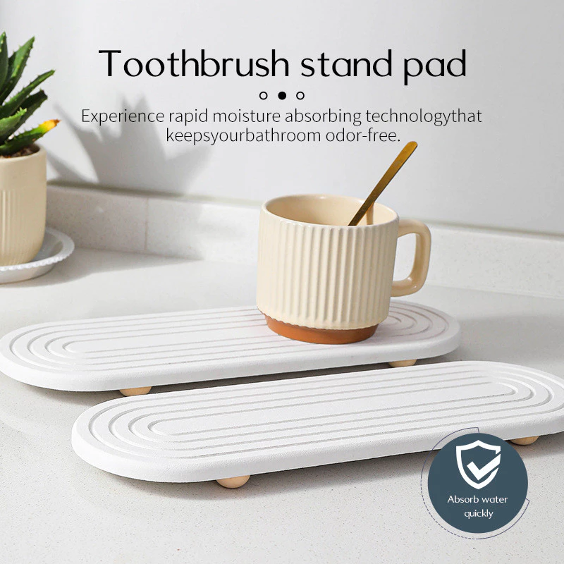 Diatomaceous EARTH QUICK-DRY STONE SINK TRAY | Kitchen COASTER สําหรับ SPONGE/SOAP/HANDS | น้ํา ABSORBING COUNTER อวัยวะ