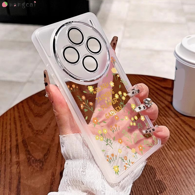 สําหรับ Honor Magic 7 6 5 4 Pro Lite Ultimate HonorMagic7 เคสโทรศัพท์น่ารักสีเหลืองสดดอกไม้ดอกไม้ดอกไม้ฤดูร้อนพร้อมกล้องเลนส์ฟิล์มใสปลอกเคสฝาหลัง