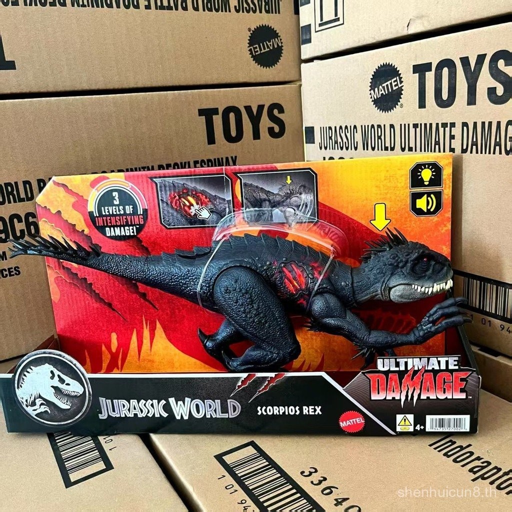 [Spot] ของแท้ Mattel Jurassic World Sound Effect Attack Scorpion Tyrannosaurus Luminous Sound Effect