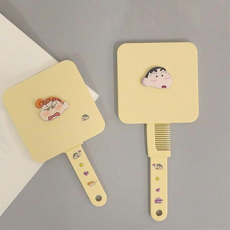 พร้อมส่ง ชุดหวีการ์ตูนน่ารัก พร้อมกระจก พกพาง่าย มีทั้งหมด 3 แบบ