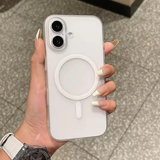 🚚COD🚚 Case For เคส iPhone 17 11 13 16 15 12 Air 14 Pro Max เคสไอโฟน11 เคสอ่อนชาร์จไร้สายแบบแม่เหล็กเคลือบด้านใสบางเฉียบ