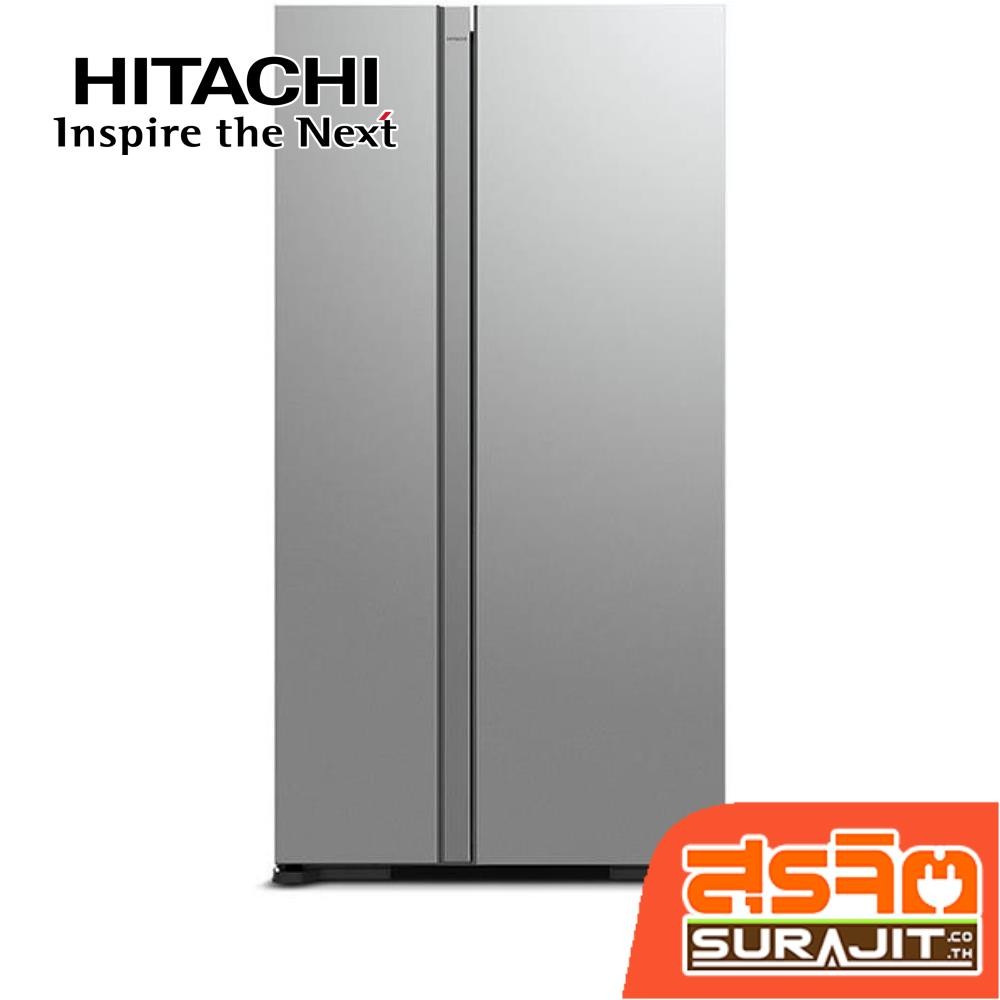 HITACHI ตู้เย็น Side By Side 2ประตู ขนาด 595ลิตร 21คิว สีเงิน รุ่น HIT-RS600PTH0 (21513)