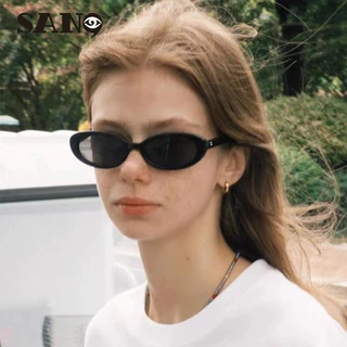 เลนส์แบบถอดเปลี่ยนได้COD (San9)Fashion Retro Korean Small Frame Oval Glasses Women