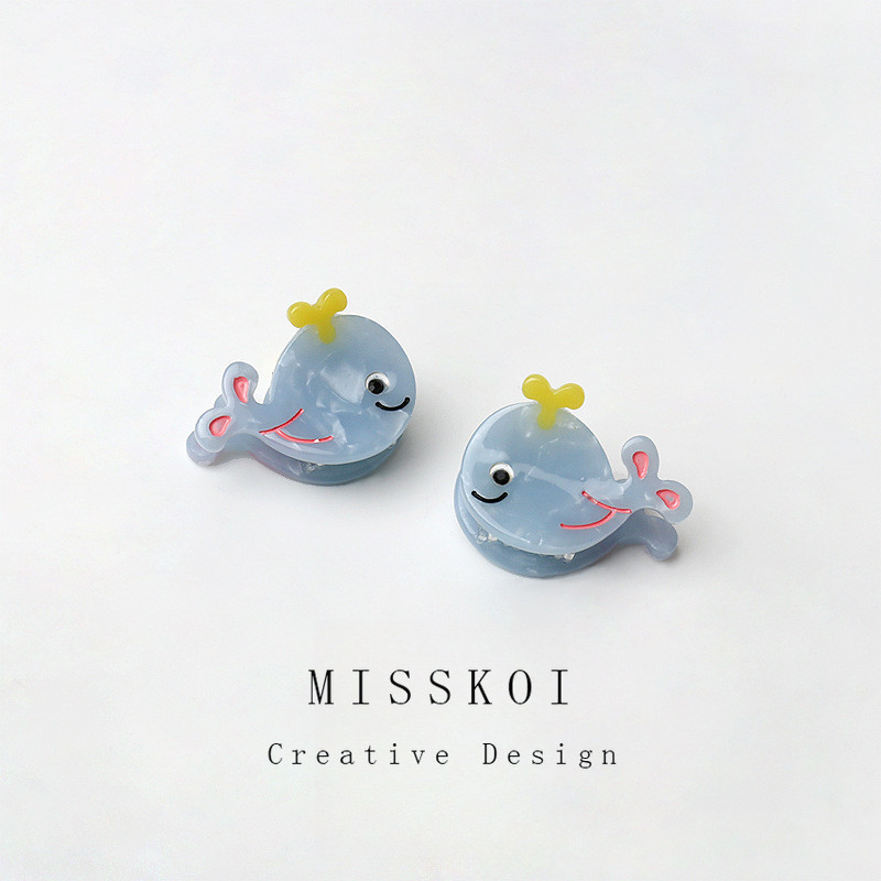 MISSKOI กิ๊บติดผมปลาวาฬน่ารัก มินิสเปรย์น้ํา สําหรับผมม้า/ผมหัก เครื่องประดับผม ทุกโอกาส