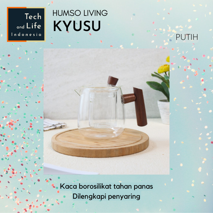 HOMSO KYUSU กาน้ําชาแก้ว กาน้ําชาทนความร้อน 480mL