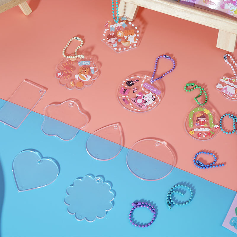 Diytransparent idol พวงกุญแจแผ่นการ์ดอะคริลิค Handmade Cuckoo Plate