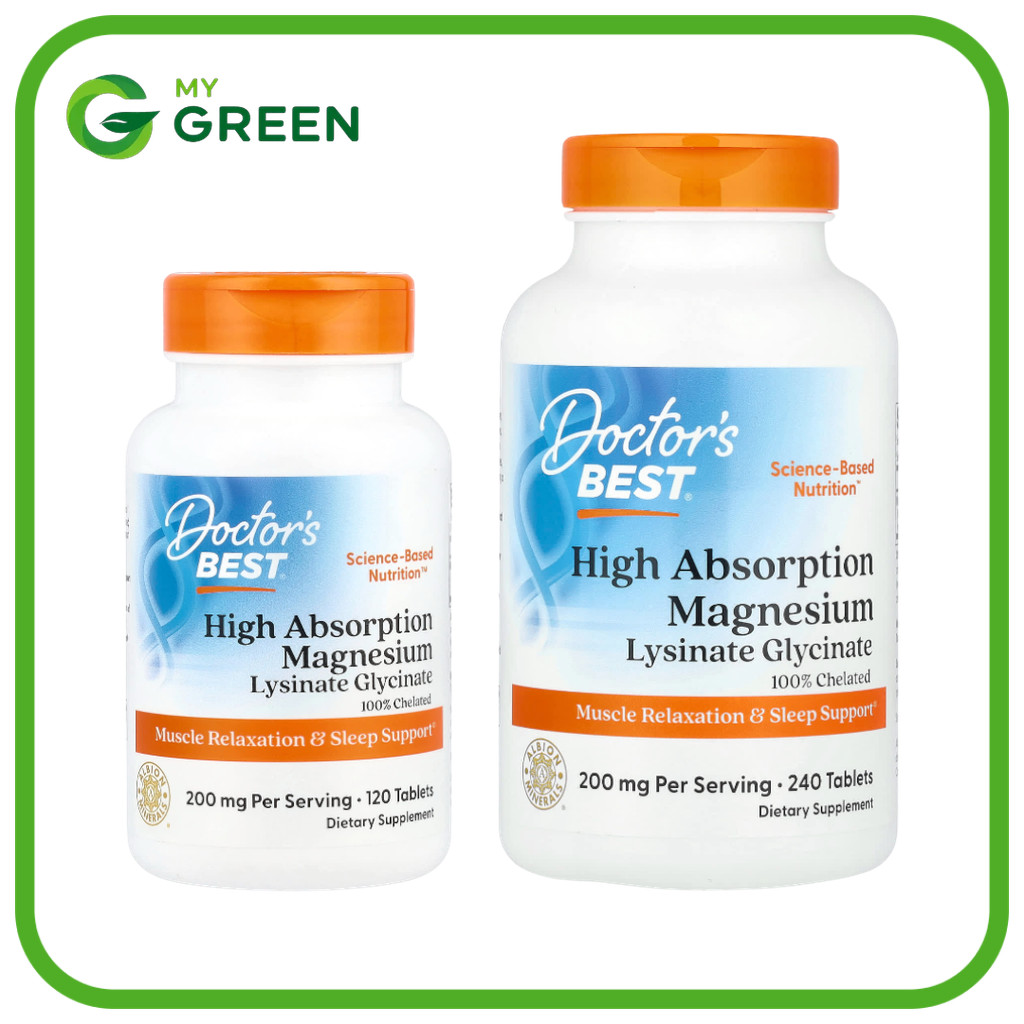 Doctor's Best, High Absorption Magnesium, 200 mg, 120 Tablets, (100 mg per Tablet)