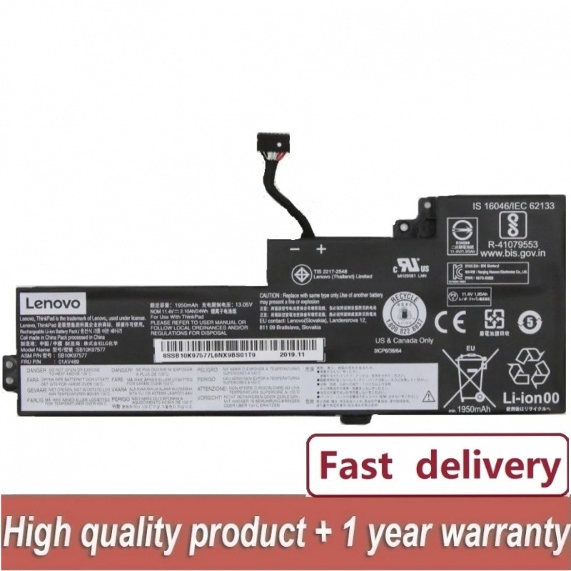 ✿01av421 01av489 01av419แบตเตอรี่แล็ปท็อปสำหรับ Lenovo T hink P AD T470 01av420 A485 tp25 A285