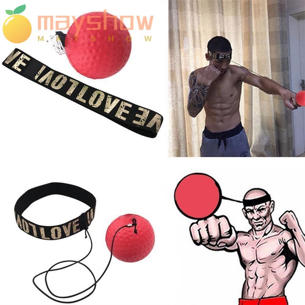 Mayshow Speed Reflex Fight Ball Trainer Reflex Speed Training Head Band Quick Response Fight Boxeo B