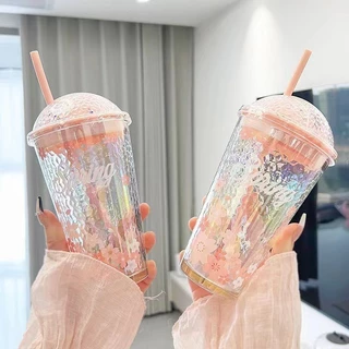 แก้วใส่หลอด แก้วใส่เครื่องดื่มกาแฟคุณภาพสูง แก้วน้ำซากุระพร้อมหลอด แก้วท้องฟ้ายามค่ำคืน แก้วใส่นม แก้วใส่เครื่องดื่มกาแฟ