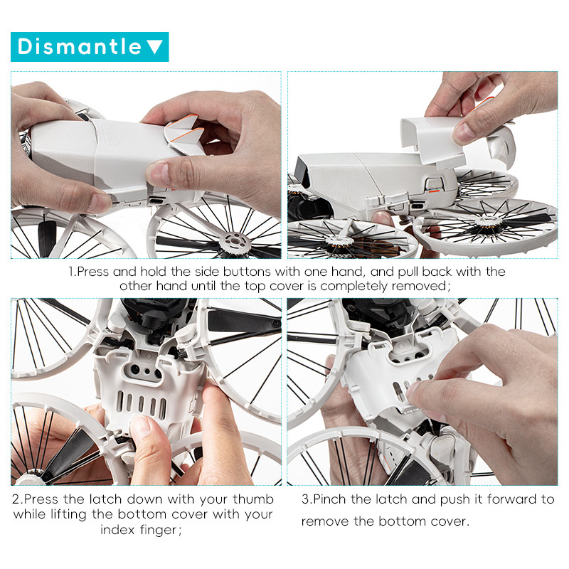 Drone Flight Fin สําหรับ DJI FLIP แบตเตอรี่ป้องกันป้องกันการเสื่อมเฉพาะการป้องกันแบบพกพาที่ถอดออกได้ Fin Drone DJI FLIP อุปกรณ์เสริม