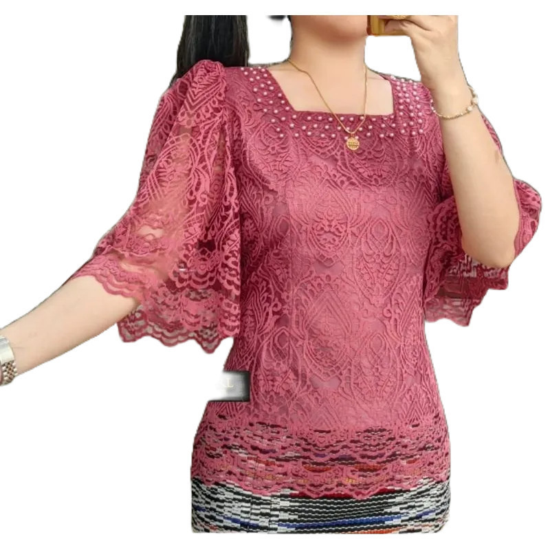 JK45 ADULT BROCADE BLOUSE / PARTY KEBAYA TOP สําหรับ PEARL WEDDINGS