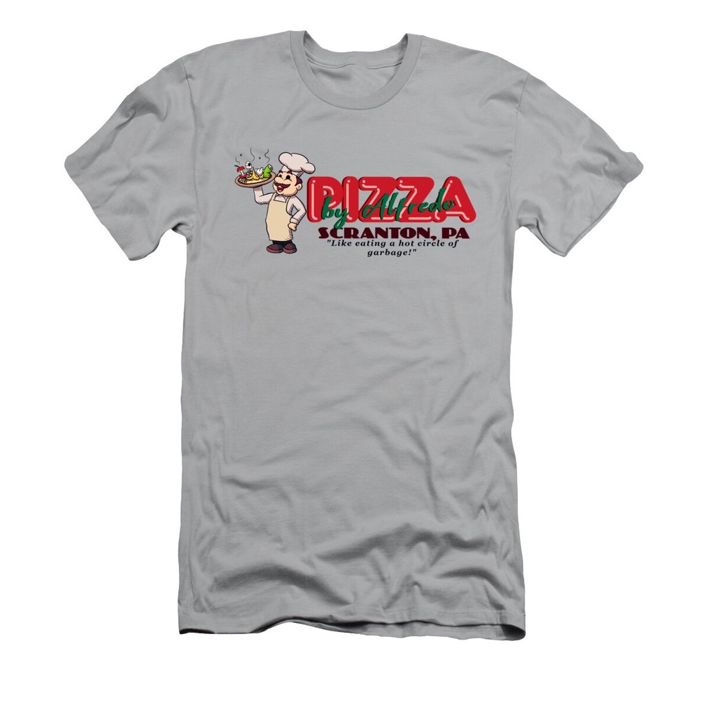 [ลดราคา]เสื้อยืด Pizza By Alfredo T-Shirt แท้ ผ้า Cotton 100% ชุดปกติ สีพื้น หลวม  ผ้านุ่ม หนาๆ ดับก