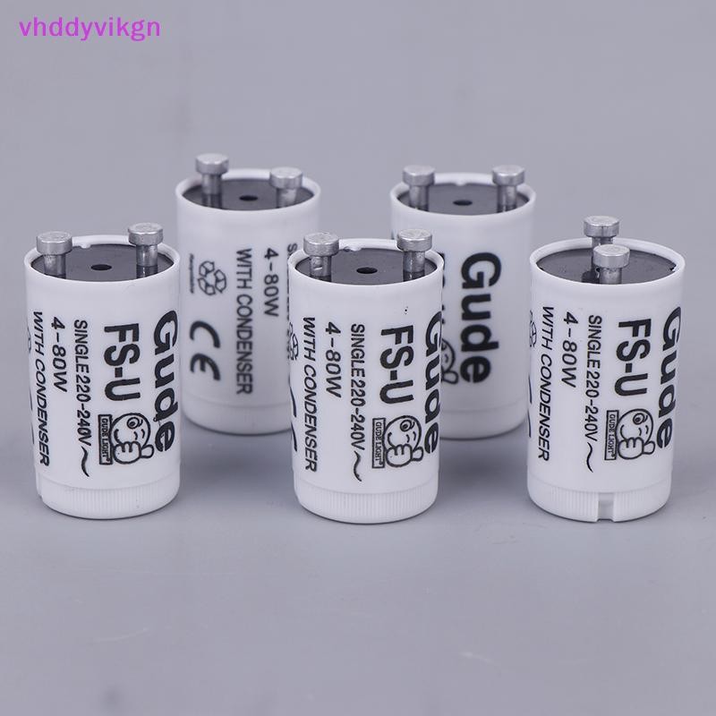 Vhdd 5 ชิ้น/เซ็ตเดี่ยว 220 V-250 V 4-80 W เรืองแสงโคมไฟ Starter FS-U S2 TL Starter หลอดฟิวส์เริ่มต้น