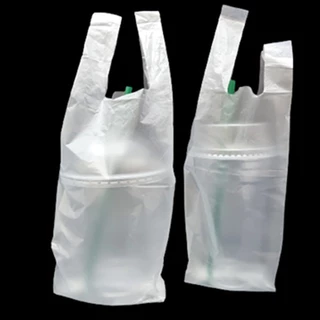 ถุงหิ้วแก้วสายคู่เต็มใบ ขนาด 16,20,22,32 oz.(1แพ็ค)