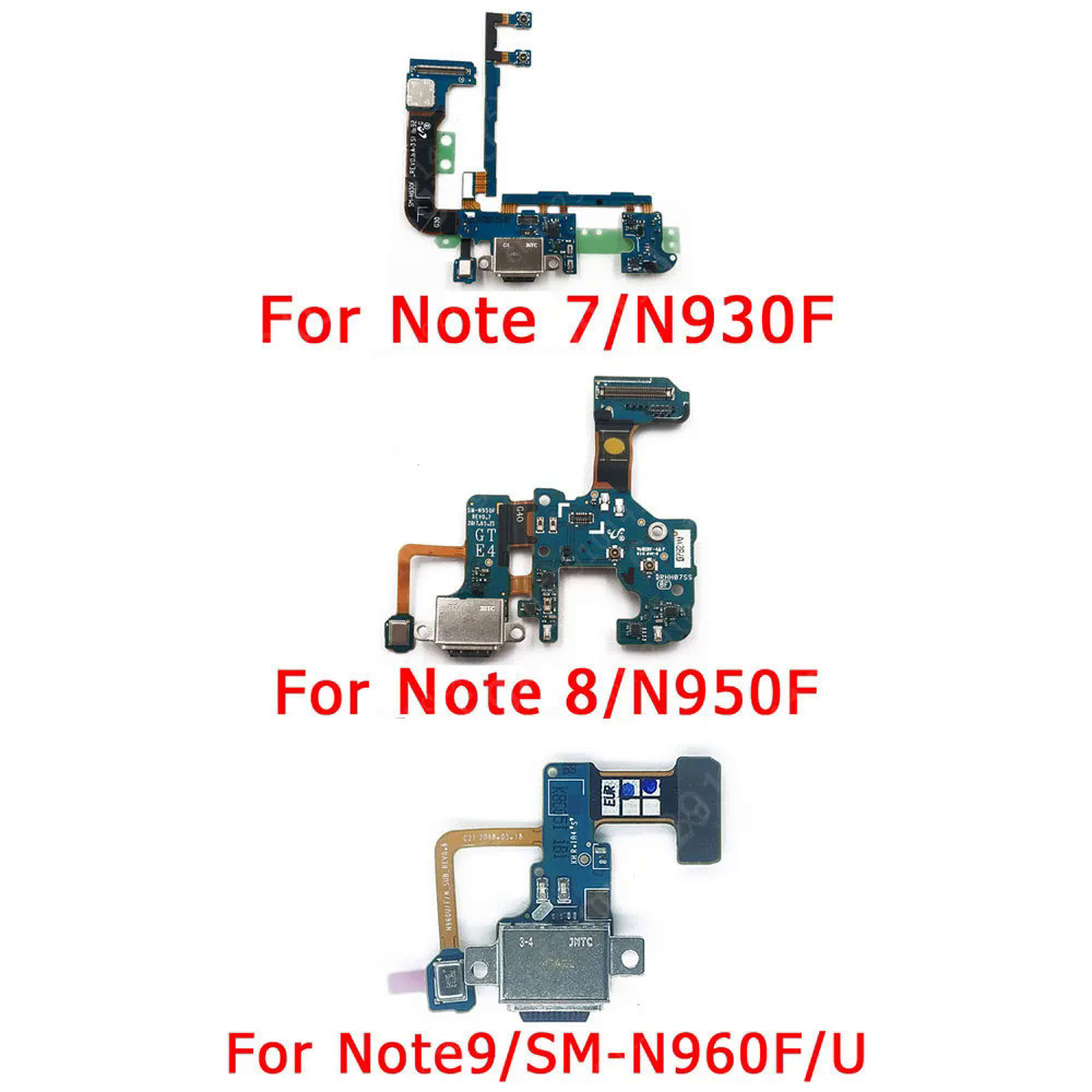 แท้ บอร์ดชาร์จ USB อะไหล่ซ็อกเก็ตเชื่อมต่อ แบบเปลี่ยน สําหรับ Samsung Galaxy Note 7 8 9 Note7 Note8 Note9