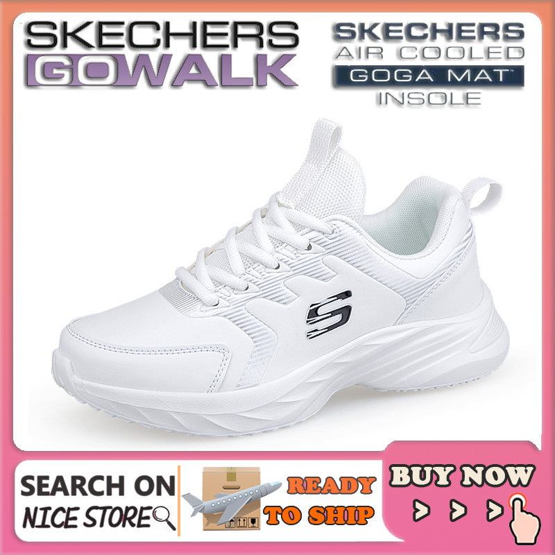 [พร้อมส่ง] Skechers_gowalk Kasut Perempuan รองเท้าผ้าใบ น้ําหนักเบา สีขาว สําหรับผู้หญิง