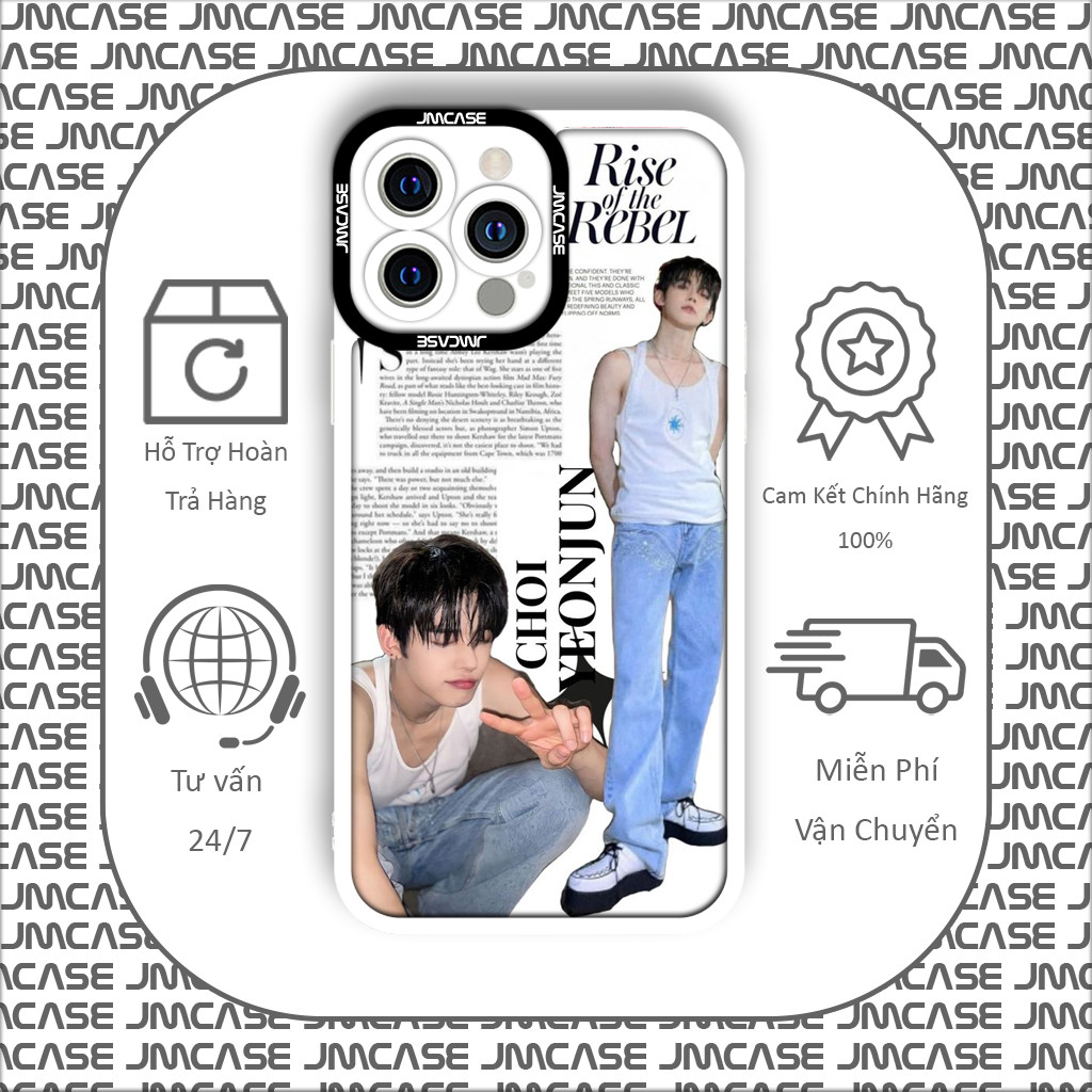 Samsung Xiaomi Oppo Yeonju Collage แฟชั่น Idol Kpop TxT เคส iPhone ขอบสี่เหลี่ยม