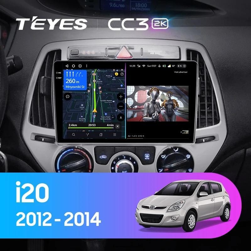 Teyes แผ่น dvd เครื่องเล่นมัลติมีเดีย วิทยุ CC3L CC3 2K สําหรับ Hyundai i20 PB 2012-2014 GPS Android 10 No 2din 2
