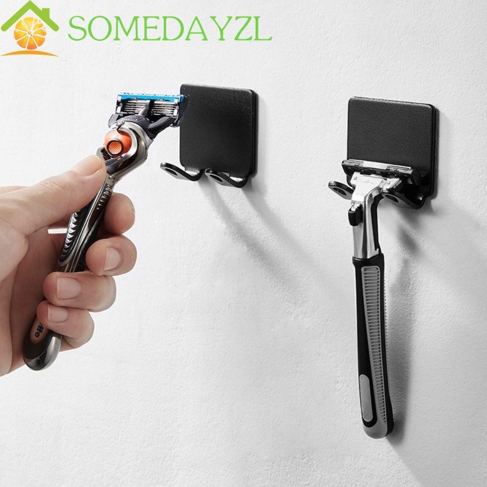 Somedayzl ที่ใส่มีดโกนหนวด สเตนเลส ทนทาน กันน้ํา ตะขอจัดเก็บ ชั้นวางของ โลหะ ไร้รอยต่อ พื้นที่อลูมิเนียม ตะขอติดผนัง