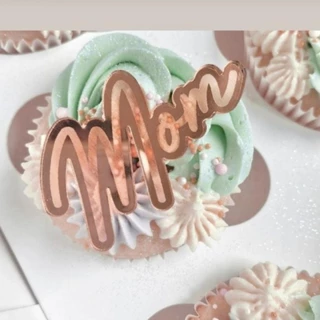 【มาใหม่】ป้ายแท็กอะคริลิค ลาย Happy Mothers Day สีทอง สําหรับตกแต่งเค้ก คัพเค้ก ของขวัญวันแม่ 5 ชิ้น