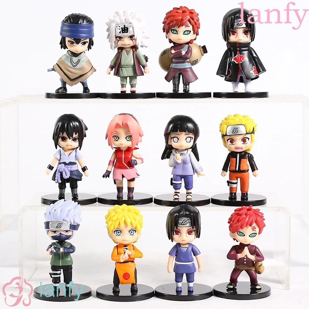 Lanfy โมเดลฟิกเกอร์ PVC รูปนารูโตะ Sasuke Itachi Obito Kakashi ของเล่นสําหรับเด็ก 6 ชิ้น ต่อล็อต