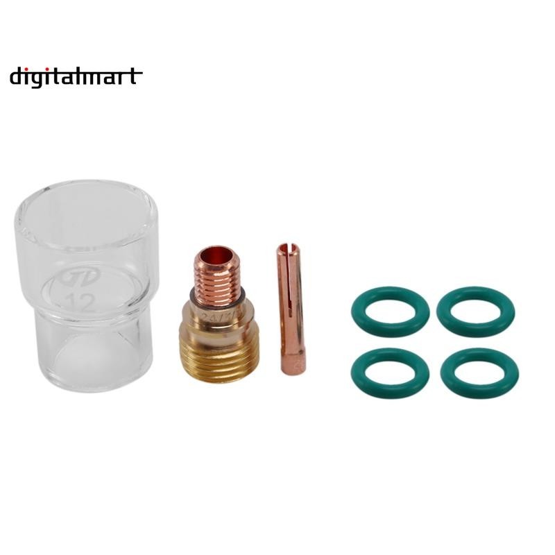 [digitalmart] 7 ชิ้น / ชุด #12 ชุดถ้วยแก้ว คอลเล็ตเชื่อมเลนส์แก๊ส อุปกรณ์เสริม สําหรับเชื่อม Wp-9 20 25