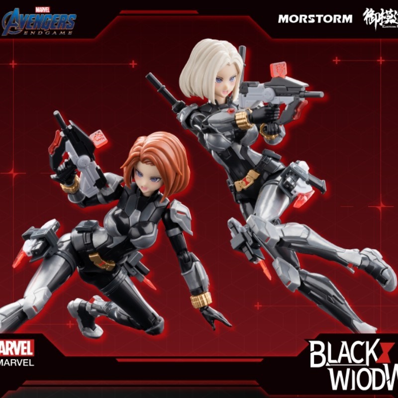 Morstorm Marvel Black Widow Anime Comics The Avengers Action Figure Mobile Suit Girl Toys Model Static Children Christmas Gifts