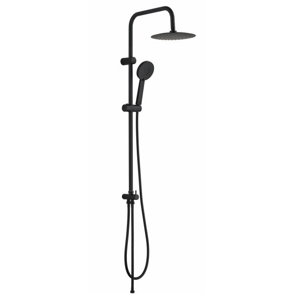 LOCAL789 Verno ชุดฝักบัวเรนชาวเวอร์สเตนเลสหัวกลม รุ่น เบอร์ลิน LD-0609 ขนาด 34x34x97ซม. สีดำ ร้านอยู