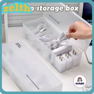 Zelth กล่องพลาสติก 7 ช่อง ทนทาน สําหรับใส่จัดเก็บสายชาร์จ เครื่องเขียน 1 ชิ้น
