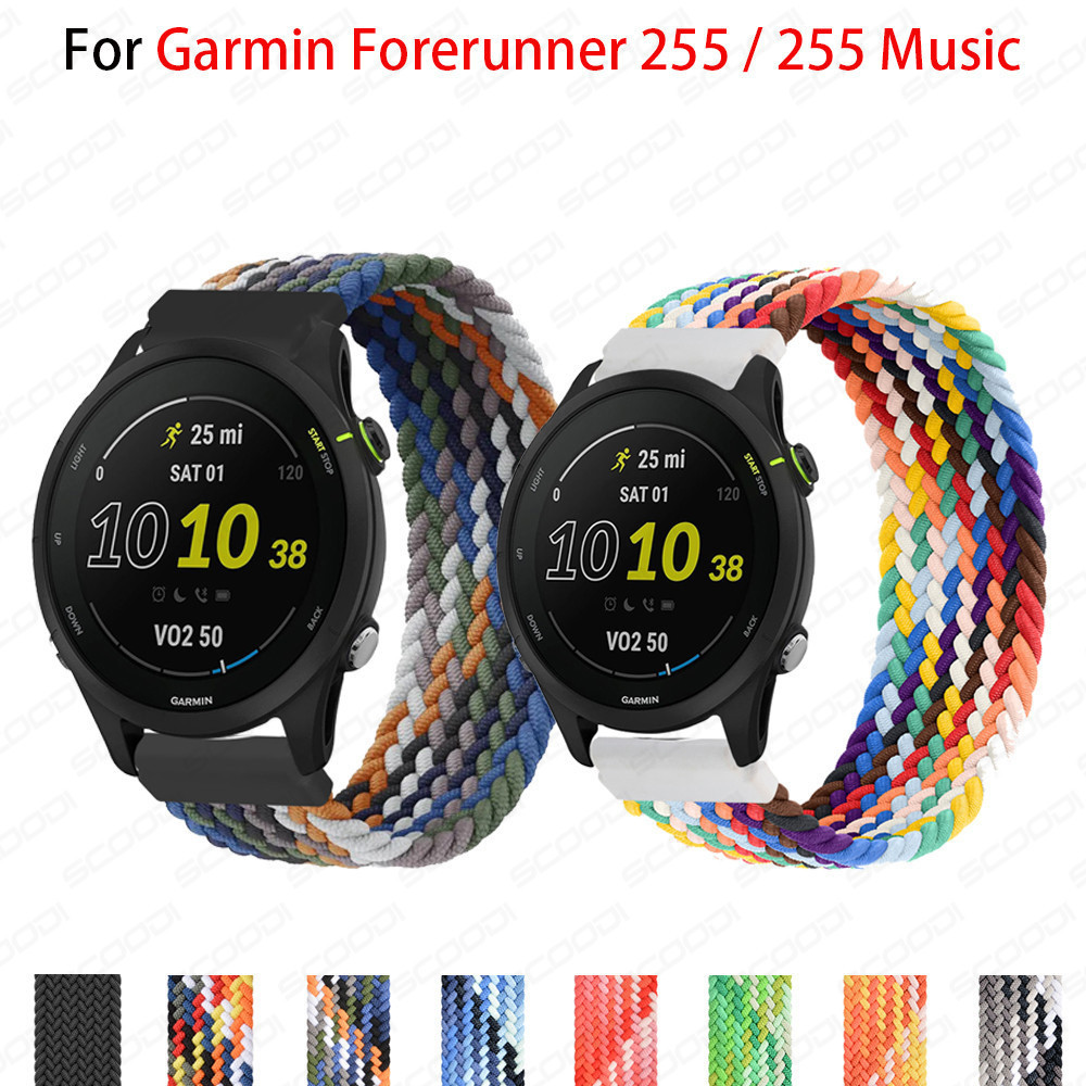 สายนาฬิกาข้อมือไนล่อน แบบยืดหยุ่น อุปกรณ์เสริม สําหรับ Garmin Forerunner 965 955 265 255