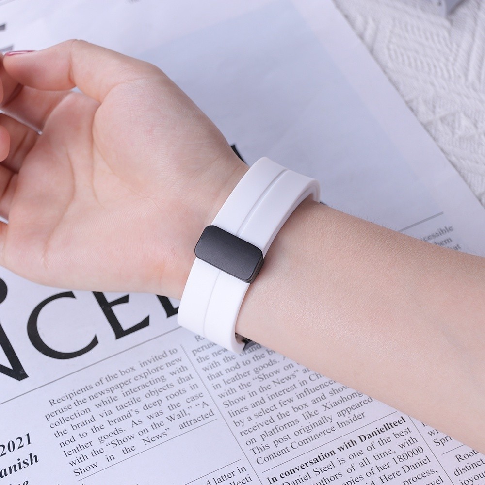 สายนาฬิกาข้อมือซิลิโคน หัวเข็มขัดแม่เหล็ก แบบนิ่ม สีแคนดี้ สําหรับ Samsung Galaxy Fit3 Fit 3 SM-R390 - รูปที่ 3