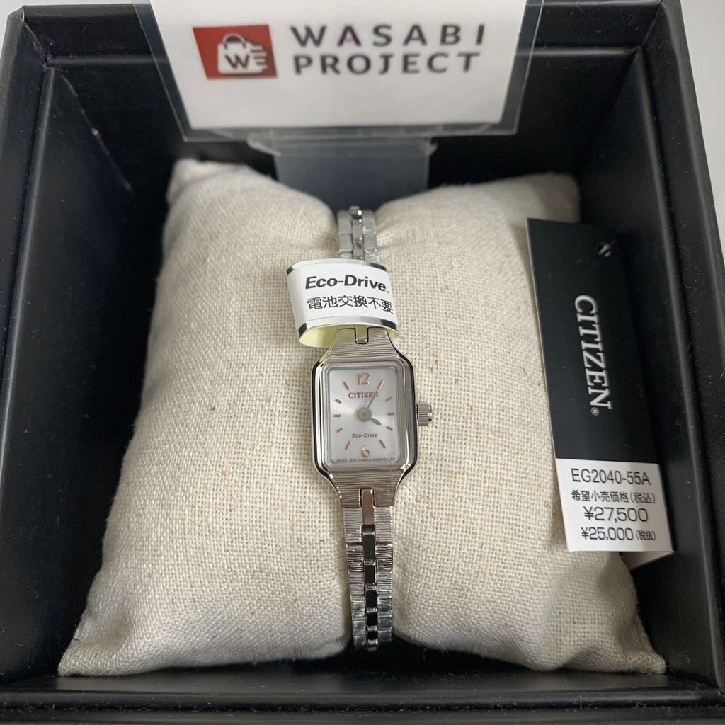 [Authentic★Direct from Japan] CITIZEN EG2040-55A Unused Kii/Key Eco Drive Crystal glass Silver Women Wrist watch นาฬิกาข้อมือ