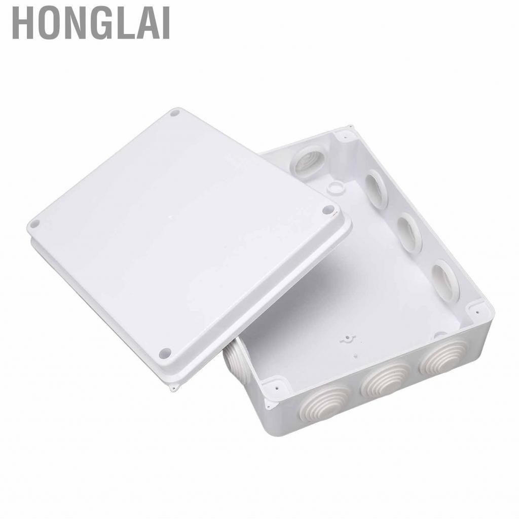 Honglai กล่องอิเล็กทรอนิกส์ทางแยกไฟฟ้า ABS 255x200x80 มม. IP65 ตู้พลาสติกกันน้ำพร้อมปลั๊กยาง