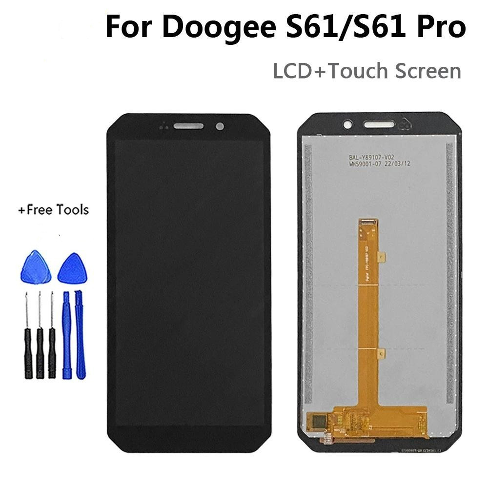 สําหรับ DOOGEE S61 จอแสดงผล LCD หน ้ าจอสัมผัส Digitizer สําหรับ DOOGEE S61 Pro S61ProLCD จอแสดงผลเซ ็ นเซอร ์