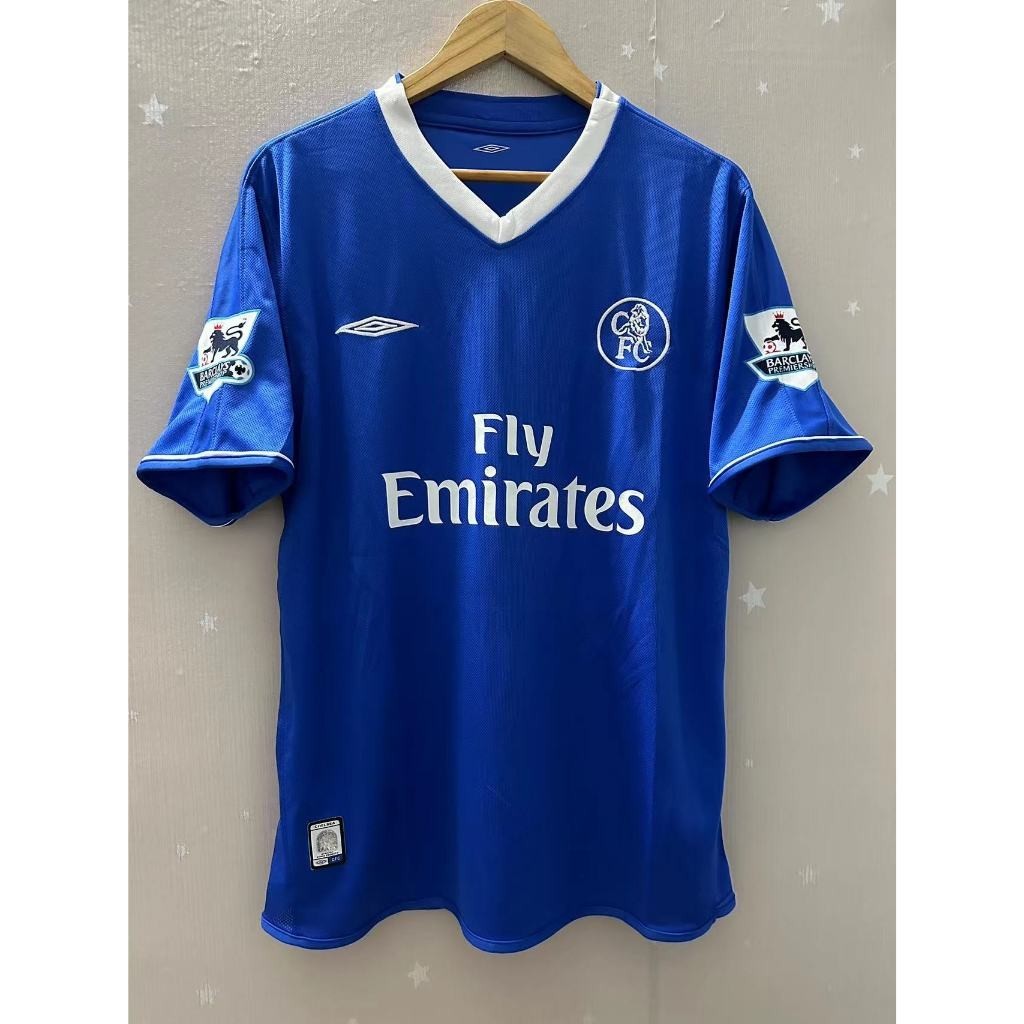 03-05 Chelsea LAMPARD DROGBA Top Quality Home Retro Football Jersey เสื ้ อยืดแบบกําหนดเอง