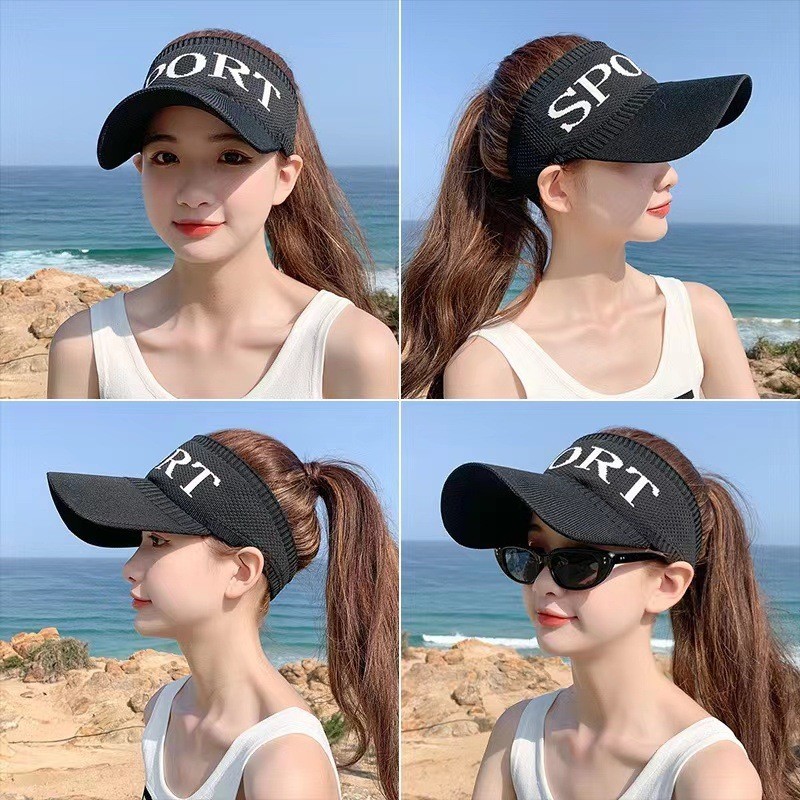 หมวกกันแดด ฤดูร้อน อุปกรณ์ป้องกันแสงแดด แฟชั่น การออกแบบตัวอักษร หมวกเบสบอล