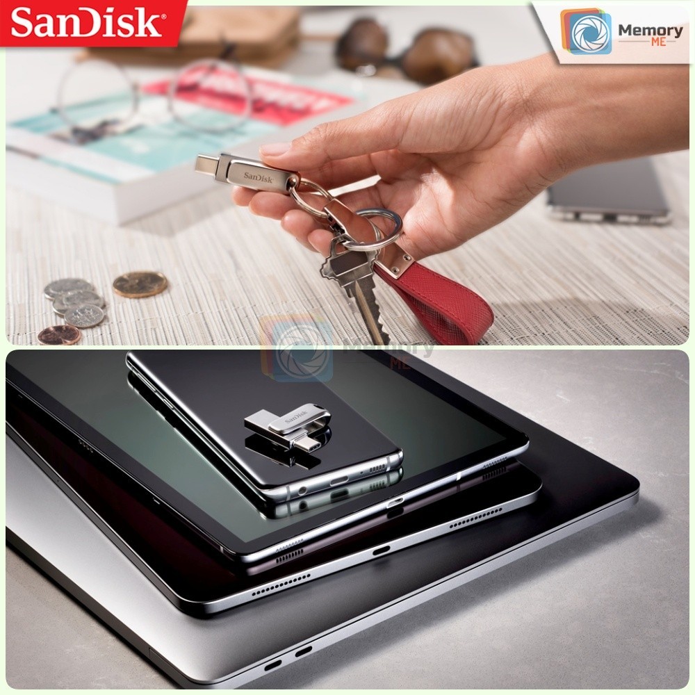 SANDISK Ultra Dual Drive LUXE 128GB,GOLD (400MB),OTG แฟลชไดร์ฟ flashdrive TypeC โทรศัพท์ แท็บเล็ต