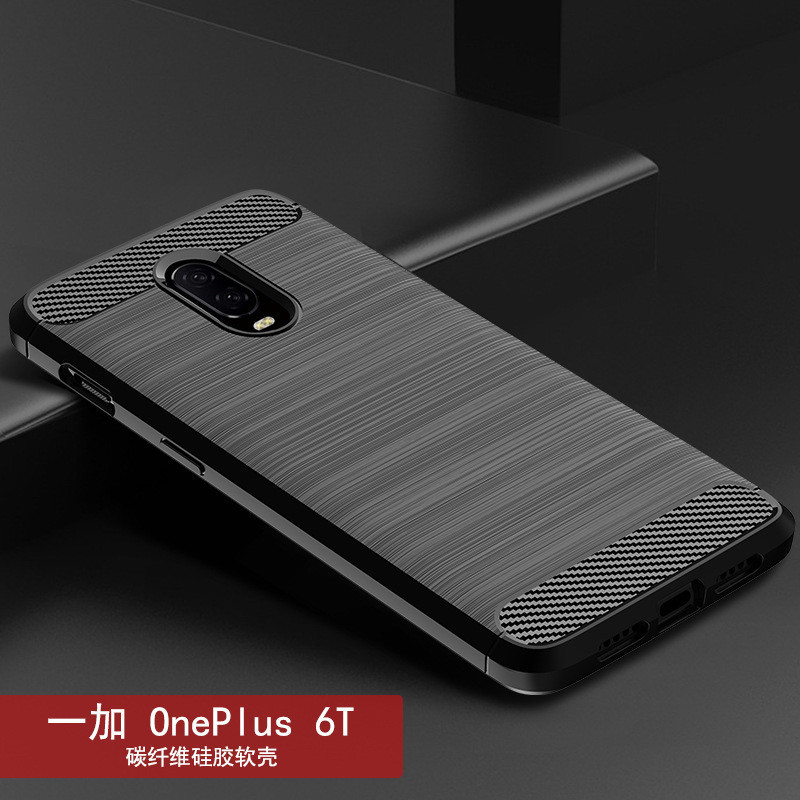 เหมาะสําหรับ OnePlus6T เคสโทรศัพท ์ OnePlus6T เคสป ้ องกันซิลิโคนกันกระแทก Soft Case Cover 1 +6T