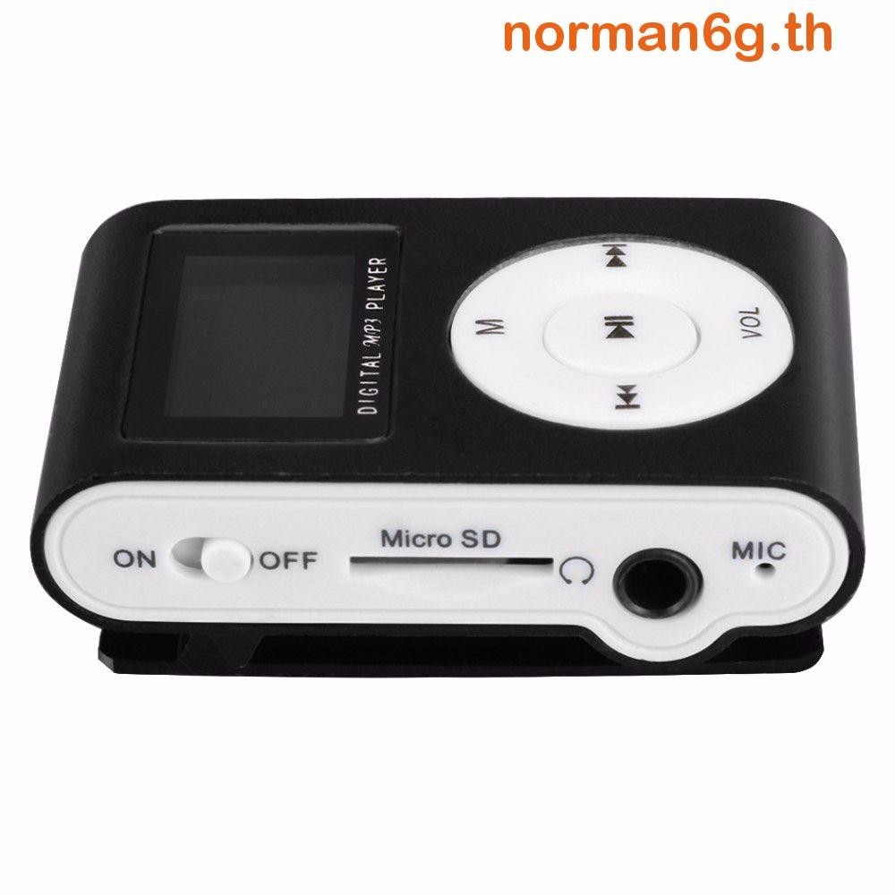 Anorman Mini MP3 Player คลิปแบบพกพารองรับ 32GB TF Card หน ้ าจอ LCD เครื ่ องเล ่ นเพลงกีฬา