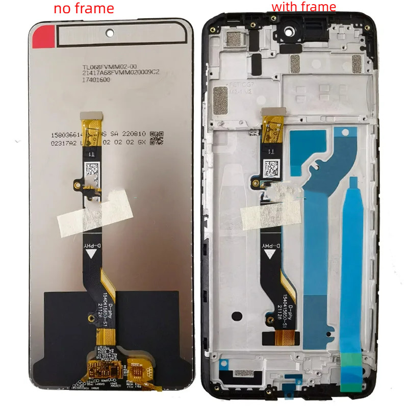 สีดําสําหรับ Tecno Camon 17P CG7 CG7n จอแสดงผล LCD หน ้ าจอสัมผัส Digitizer Assembly เปลี ่ ยนกรอบ