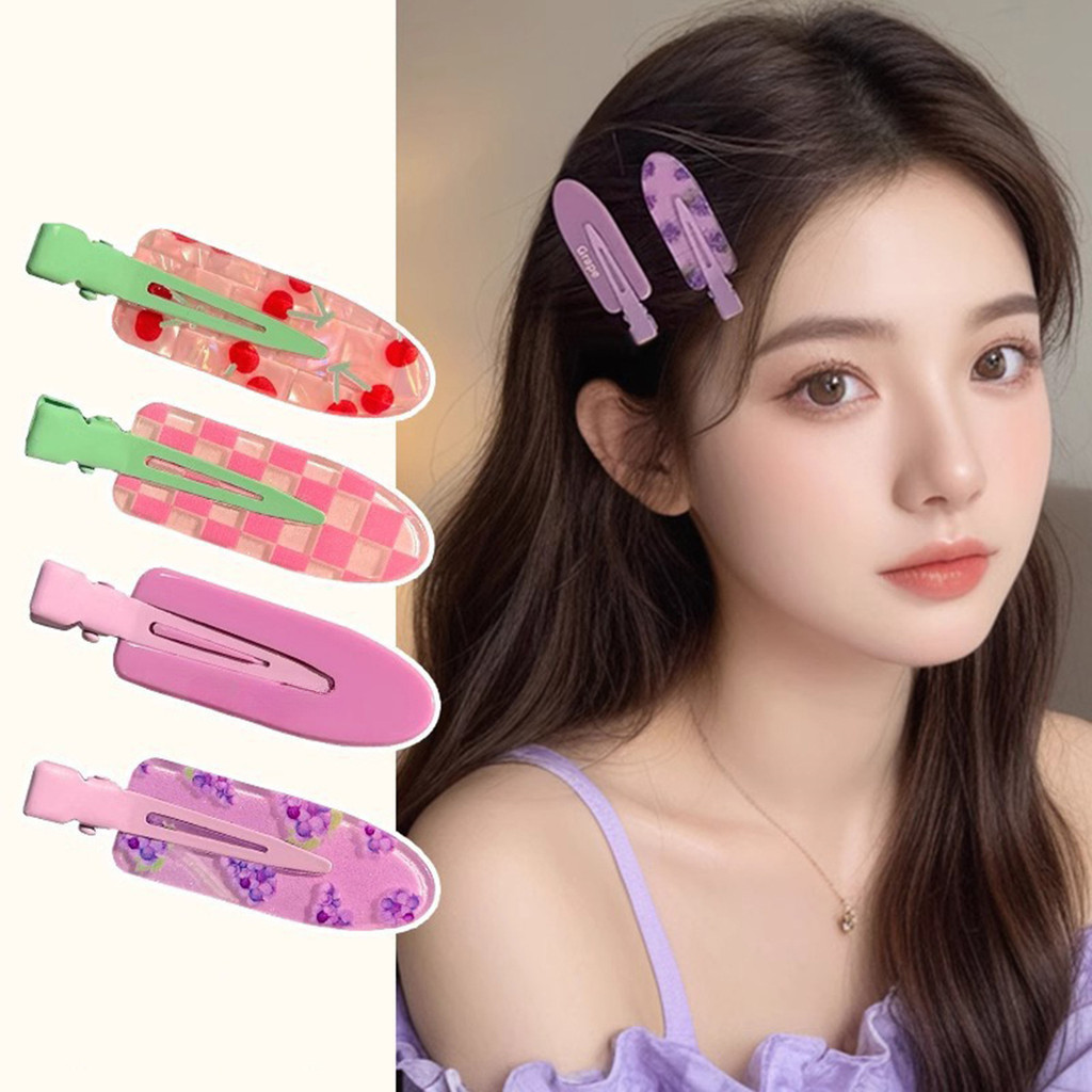 สุภาพสตรีเรซิ ่ นเรขาคณิตลายกิ ๊ บหัวใจผลไม ้ Hairpin